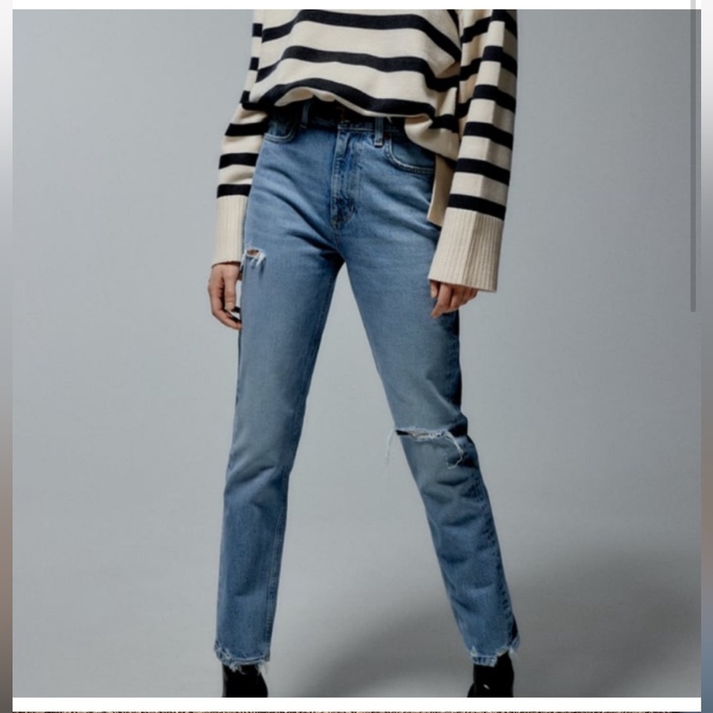 Zara Jeans ripped slim size 40 USA 8 NWT